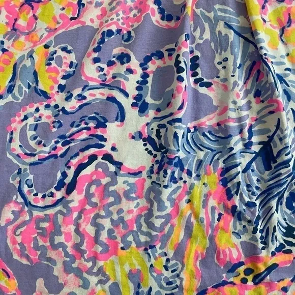 Lilly Pulitzer Amina V-Neck So Snappy Turtle Swing Dress, S