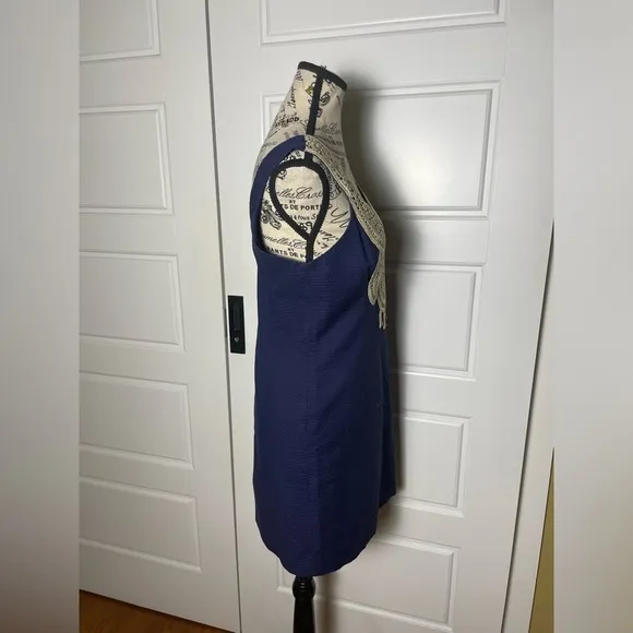 Lilly Pulitzer LARGO True Navy Embroidered Shift Dress Size 2
