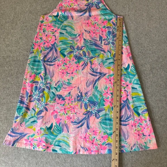 Lilly Pulitzer Margot Halter Dress Womens Small Pink Floral Vacay Cruise Beach