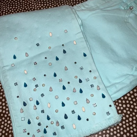 Lilly Pulitzer NWT 27 1/2&quot; South Ocean Crop Flare Pants Whisper Blu Size 00