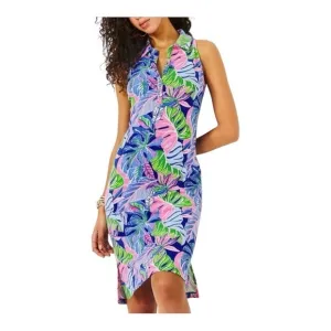 Lilly Pulitzer Reema Polo Dress – Blue Grotto &quot;Beleaf In Yourself&quot; Size XS