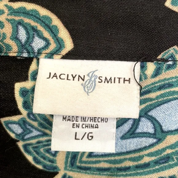 LINEN Blend Black Cardigan Size Large