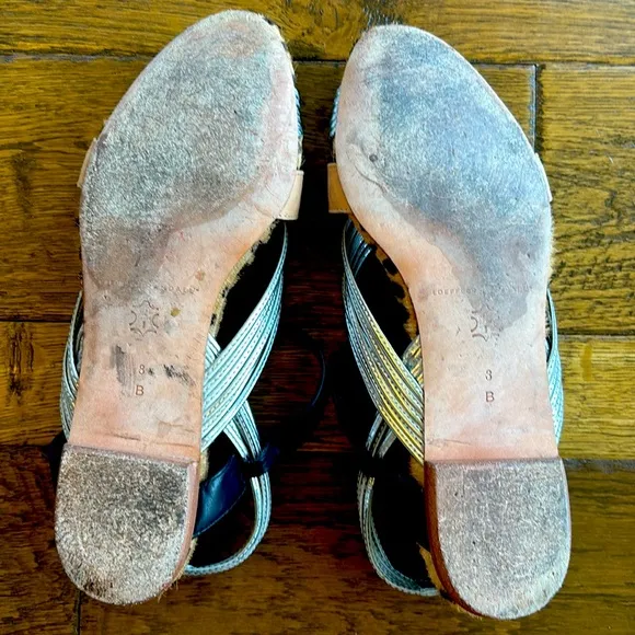 LOEFFLER RANDALL Animal Print Multi-Colored Flats Sandals