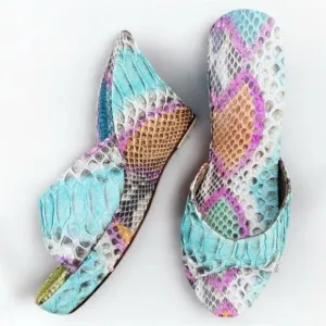 Lolita Jaca Python Wedge Sandals - Unparalleled Exotic LuxurySize 8 (39 EU) NWT