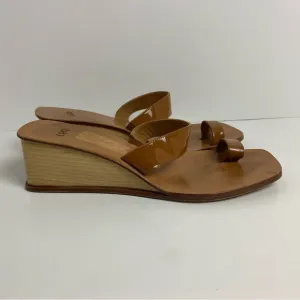 LOQ Women’s US‎ 9.5 EU 40 Wedge Sandals Cadiz Minimalistic Neutral Brown