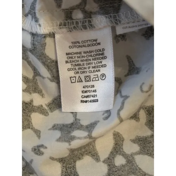 Lou &amp; Grey Size Small Green and White Floral Dress