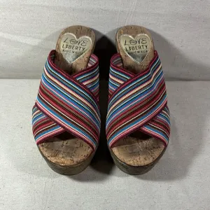 Love and Liberty Women's Multicolor Wedge Sandals Size 39
