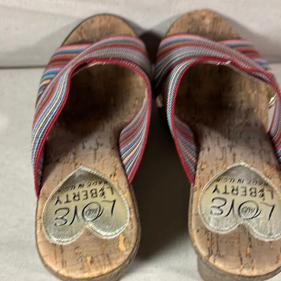 Love and Liberty Women's Multicolor Wedge Sandals Size 39
