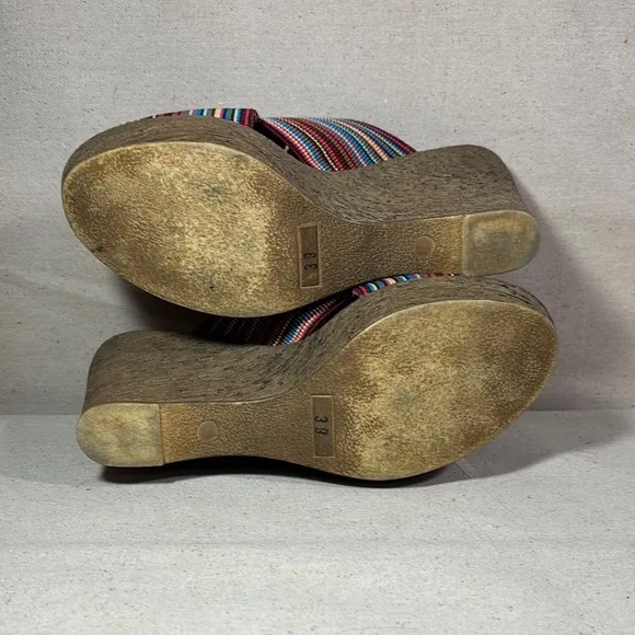 Love and Liberty Women's Multicolor Wedge Sandals Size 39