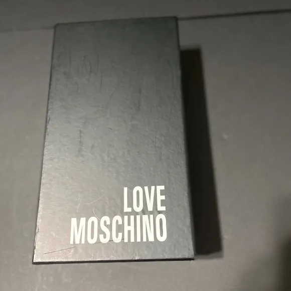 LOVE MOSCHINO. Love Moschino Sandal in Nappa Nero. Size 6,5 (37) Genuine Leather