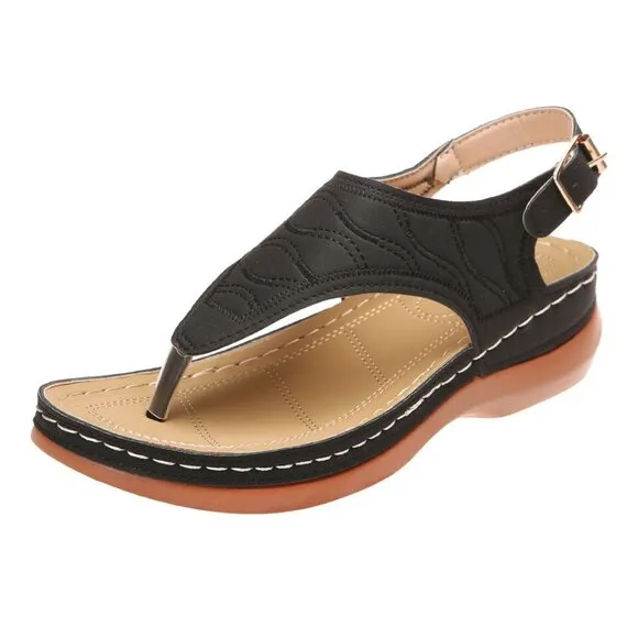 Low-Wedge Women Orthopedic Sandals Casual Flat Shoes Flip Flops Ladies A…