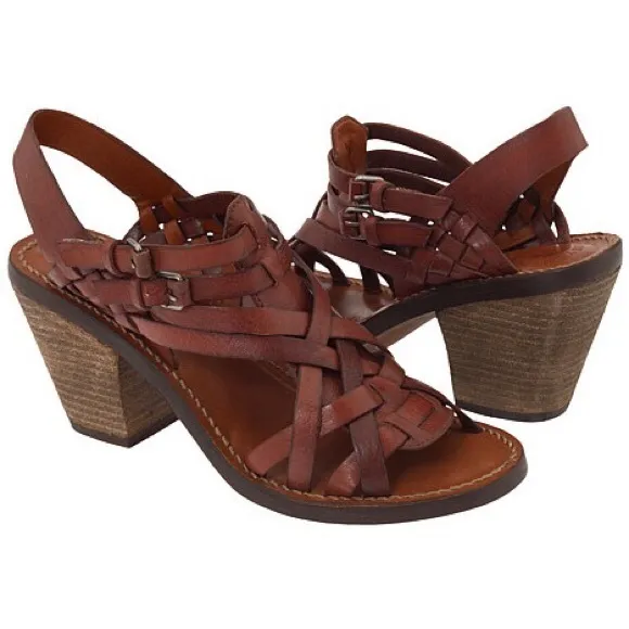 LUCKY BRAND KISA STRAPPY HEELED SANDALS SZ 8