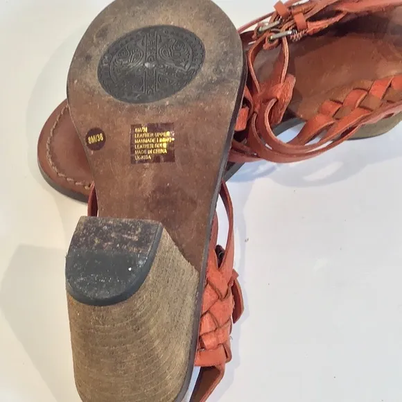 LUCKY BRAND KISA STRAPPY HEELED SANDALS SZ 8