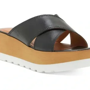 LUCKY BRANDVEBONY LEATHER PADDED INSOLE PLATFORM SANDALS