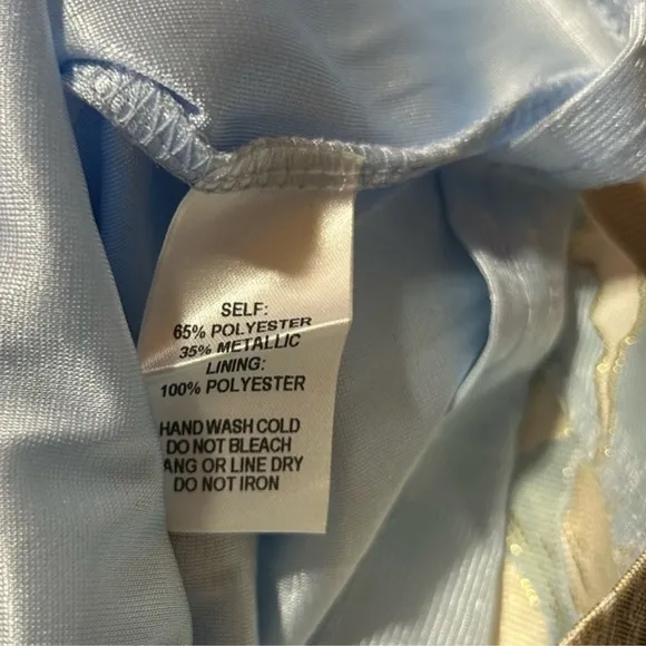 Lulu’s Well To Do Baby Blue Jacquard Floral Print Mini Dress Size Small