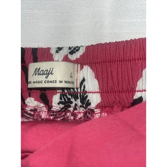 MAAJI Chloe Long Faux Wrap Floral Skirt Sz Lg New