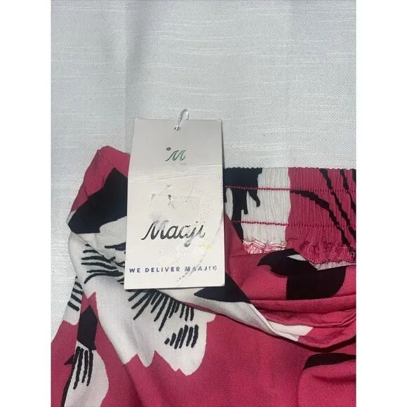 MAAJI Chloe Long Faux Wrap Floral Skirt Sz Lg New