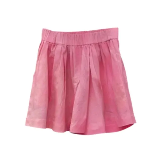 Mable Pink 2 Piece Shorts Top Set Linen Blend Ruffles New