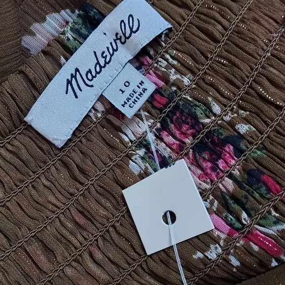 Madewell Cami Tiered Floral Midi Sleeveless Dress Size 10 #L3323 Slipdress