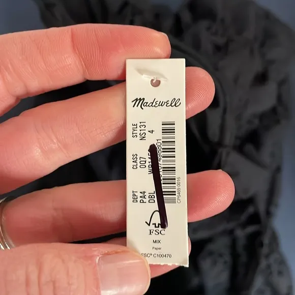 Madewell Embroidered Tank Midi Dress in Poplin NWT