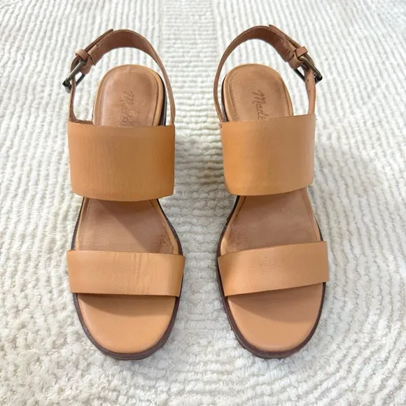 Madewell Kiera Lugsole Sandals Desert Camel Tan Leather Size 6.5