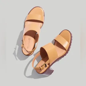 Madewell Kiera Lugsole Sandals Desert Camel Tan Leather Size 6.5