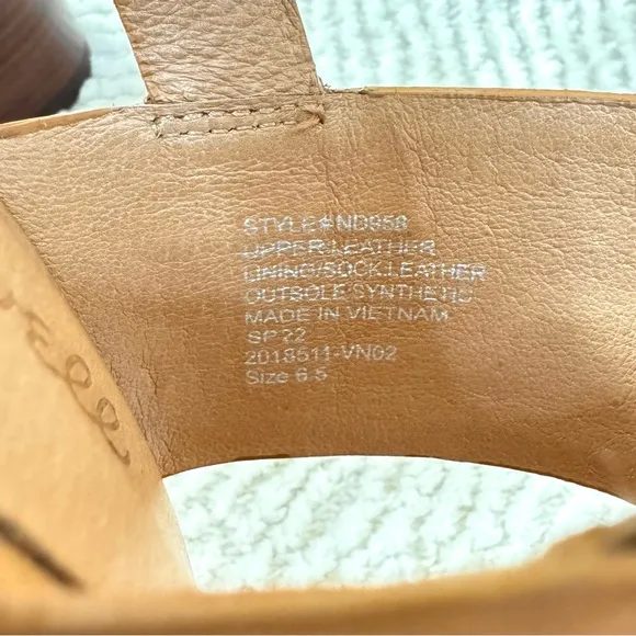 Madewell Kiera Lugsole Sandals Desert Camel Tan Leather Size 6.5