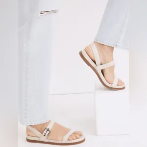 Madewell Louisa Leather Slingback Sandals Cloudlift Lite Cushion ivory Size 8