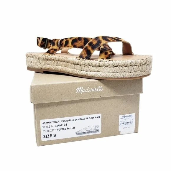MADEWELL Malia Espadrille Sandal in Leopard Calf
