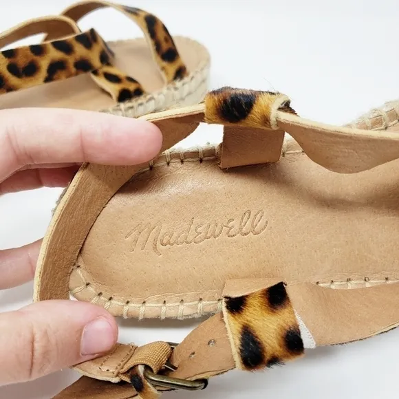 MADEWELL Malia Espadrille Sandal in Leopard Calf