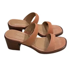 Madewell Ora Women's 6.5 Dried Rose Double Strap Nubuck Casual Slip On Sandals