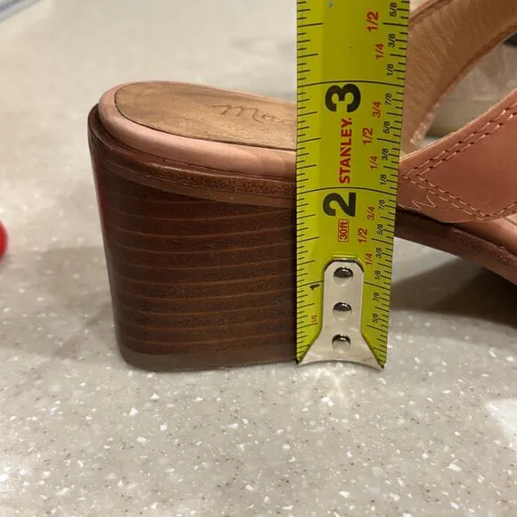 Madewell Ora Women's 6.5 Dried Rose Double Strap Nubuck Casual Slip On Sandals