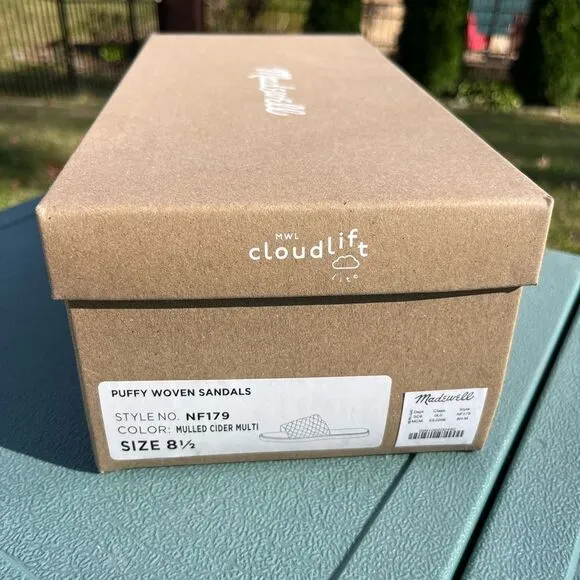 Madewell Suzi Slide Sandal in Multi Woven Leather NIB