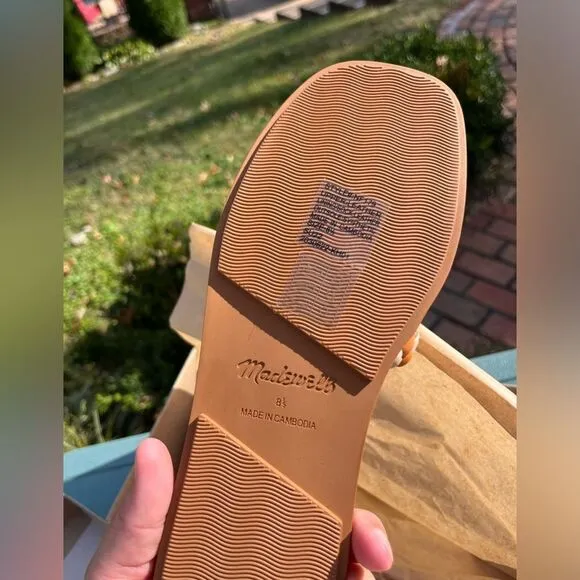 Madewell Suzi Slide Sandal in Multi Woven Leather NIB