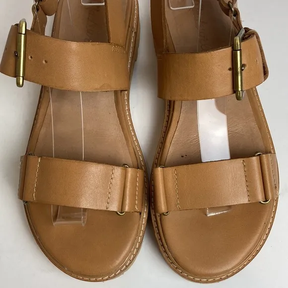 Madewell The Cady Lugsole Sandals In Desert Camel Neutral Vacation Size 6.5