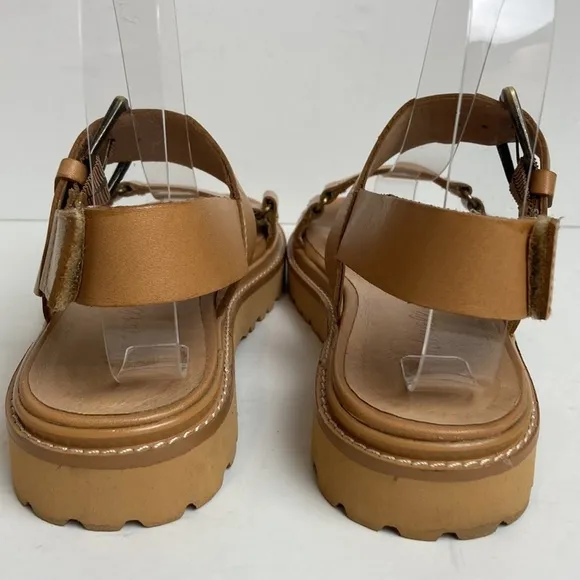 Madewell The Cady Lugsole Sandals In Desert Camel Neutral Vacation Size 6.5