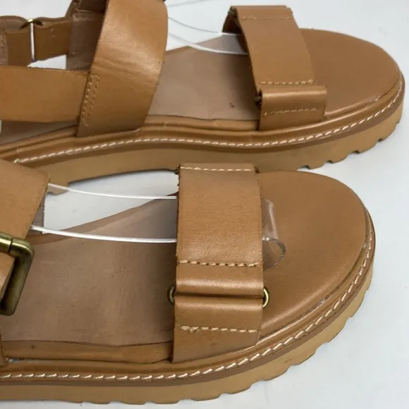 Madewell The Cady Lugsole Sandals In Desert Camel Neutral Vacation Size 6.5