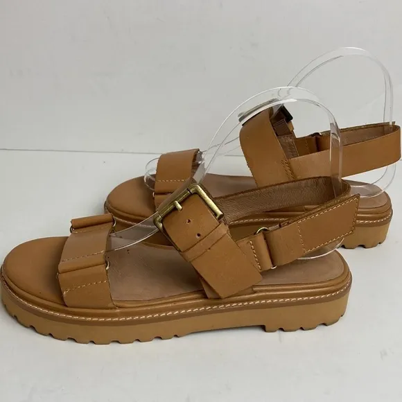 Madewell The Cady Lugsole Sandals In Desert Camel Neutral Vacation Size 6.5