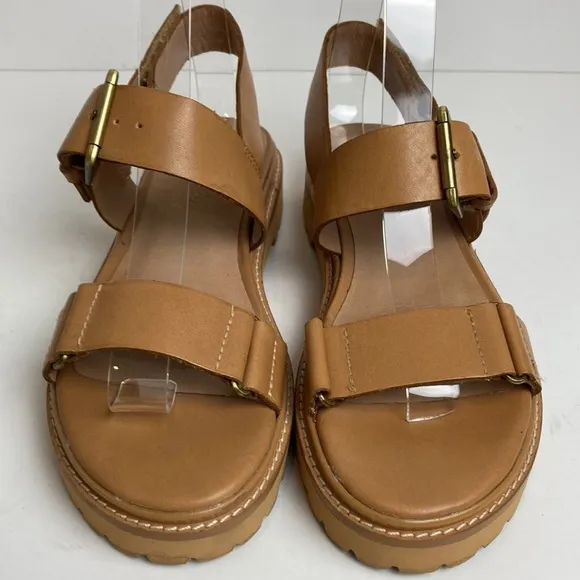 Madewell The Cady Lugsole Sandals In Desert Camel Neutral Vacation Size 6.5