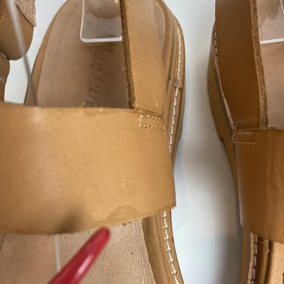 Madewell The Cady Lugsole Sandals In Desert Camel Neutral Vacation Size 6.5