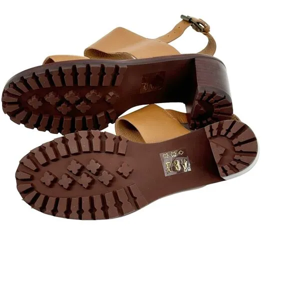 Madewell The Kiera Lugsole Sandal Leather Upper Desert Camel Size 8