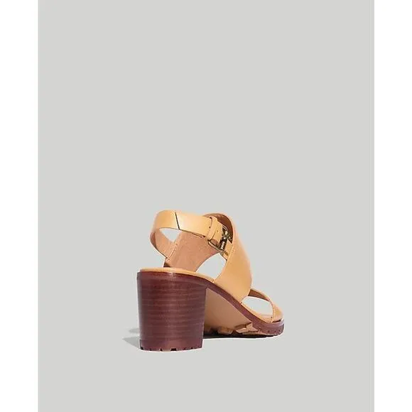 Madewell The Kiera Lugsole Sandal Leather Upper Desert Camel Size 8