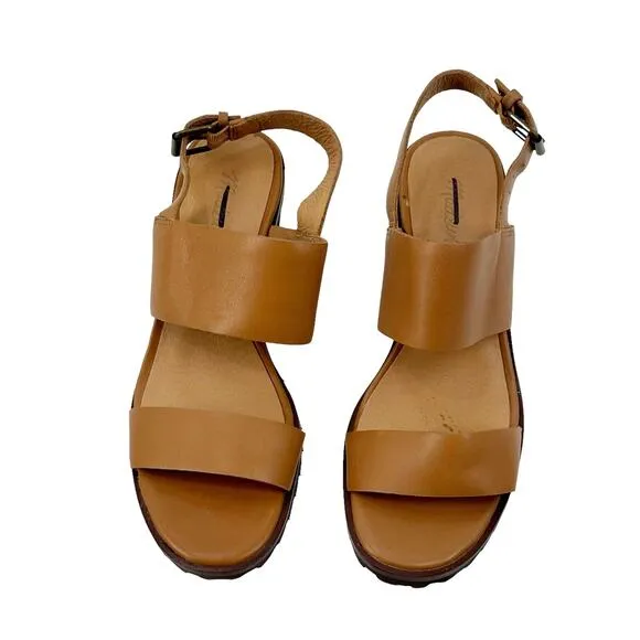 Madewell The Kiera Lugsole Sandal Leather Upper Desert Camel Size 8