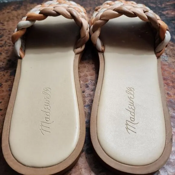 Madewell 'The Suzi' Slide Sandal in Multi Woven Leather                      360