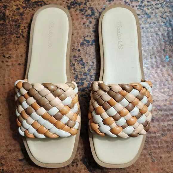 Madewell 'The Suzi' Slide Sandal in Multi Woven Leather                      360