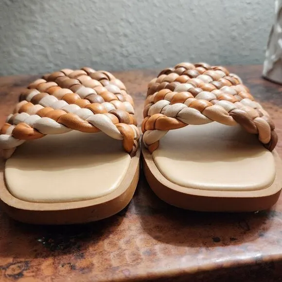 Madewell 'The Suzi' Slide Sandal in Multi Woven Leather                      360