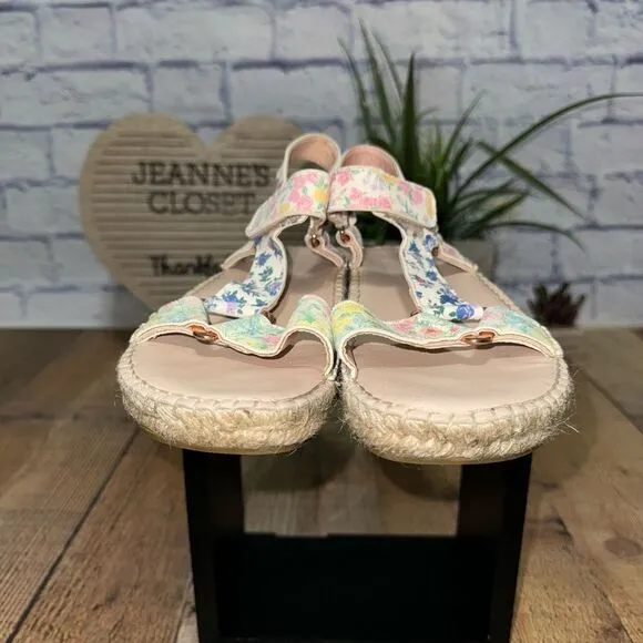 Manebi Womens x Love Shack Fancy Hiking Espadrille Sandals Rainbow Skies sz 39/9