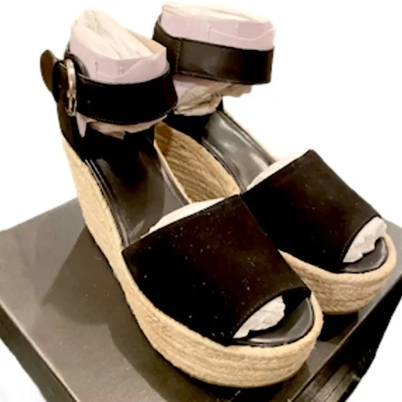Marc Fisher Alita Platform Wedge Espadrille Sandal NIB Size 9.5
