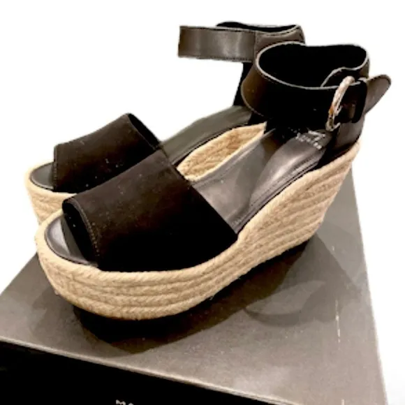 Marc Fisher Alita Platform Wedge Espadrille Sandal NIB Size 9.5