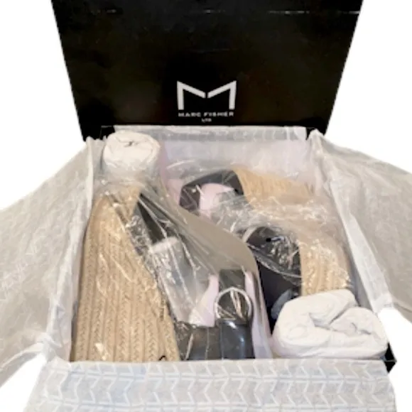 Marc Fisher Alita Platform Wedge Espadrille Sandal NIB Size 9.5
